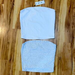 Bundle of 2 Garage Tasia Tube Tops for $15 (1 white NWT & 1 grey NWOT)